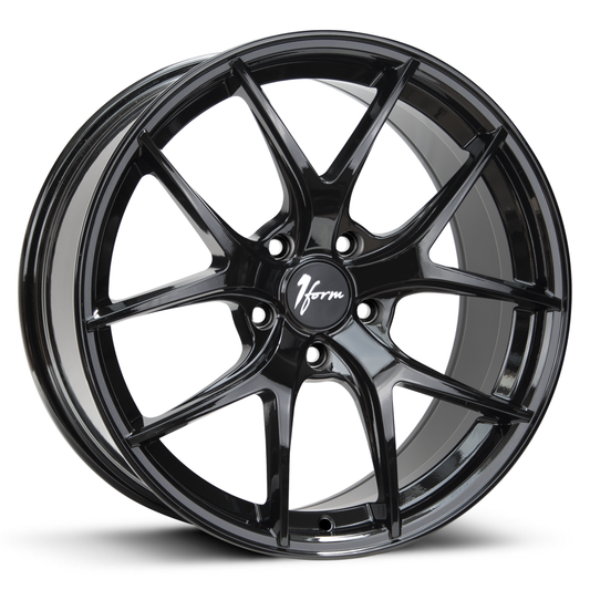 1Form Edition.9 alloy wheel, 20-inch gloss black finish, ideal for Audi Q5, BMW X3, and Mercedes GLC in the UK