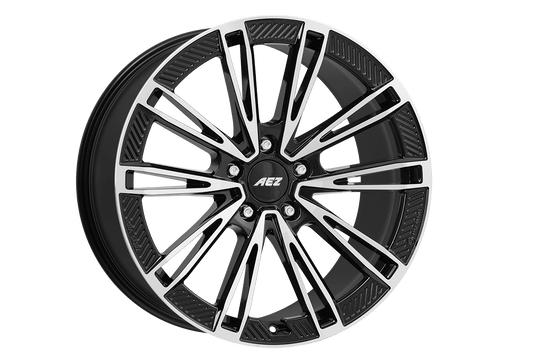 AEZ Alaska Dark alloy wheel, 20-inch matte black finish, ideal for Range Rover Evoque, BMW X5, and Audi Q7 in the UK