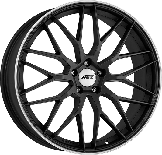 AEZ Crest Dark alloy wheel, 20-inch modern black design, ideal for SUVs and premium cars in the UK