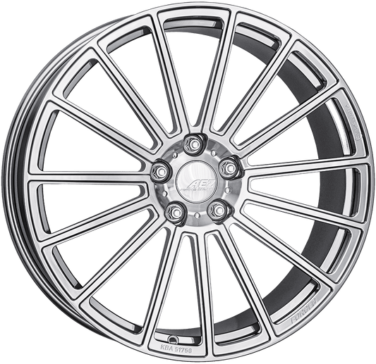 AEZ Steam.Forged alloy wheel, 19-inch forged silver finish, ideal for Audi A4, BMW 3 Series, and Mercedes C-Class in the UK