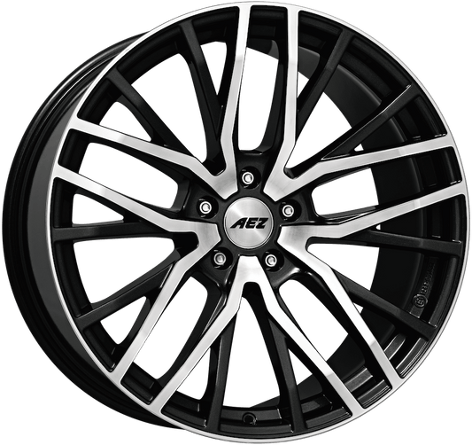 AEZ Panama Dark alloy wheel, 18-inch matte black finish, perfect for Audi A4, BMW 3 Series, and Mercedes C-Class in the UK