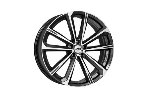 AEZ Aruba Dark alloy wheel, 19-inch dark grey finish, perfect for Audi A4, BMW 3 Series, and Mercedes C-Class in the UK